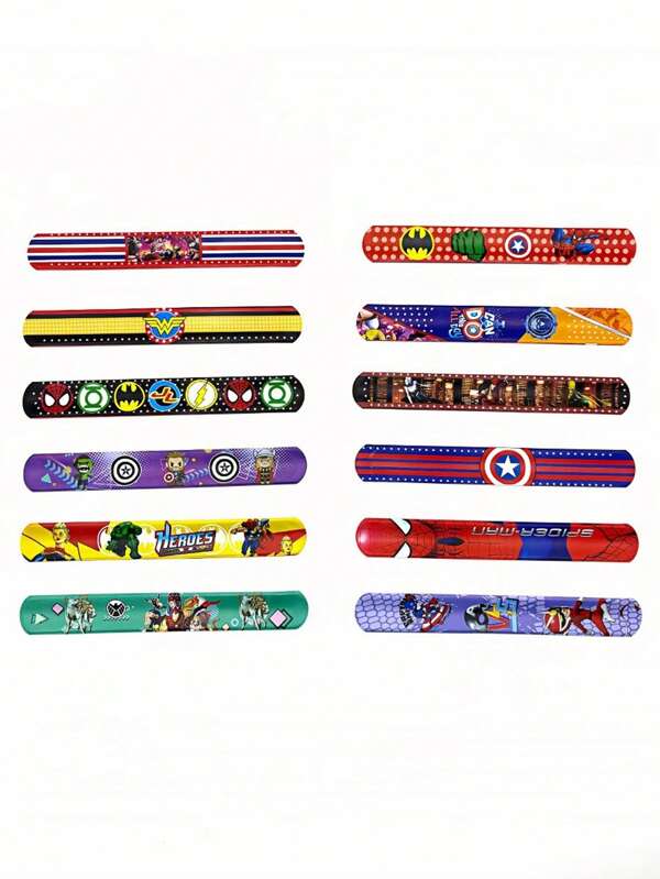Disney Disney 12pcs/24Pcs/36pcs Marvel Series Hero Party Wristbands, Slap Bracelets (Spider-Man, Avengers) - Party Products & Toys. Perfect For Gifting And Party Wear On Valentine's Day, Mother's Day, Graduation, Etc. Themed Party Bracelets Suitable For Birthdays, Parties, Classroom Decorations, And Classroom Rewards. Party Decorations | Themed Party Decorations.