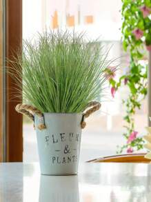 Artificial Plants Onion Grass Outdoor Artificial Tall Grass Tall Fake Shrubs Wheat Grass UV Resistant Greenery Stems Faux Bushes Plant For Indoor Outdoor Garden Office Home Decor,Outdoor Fake Grass, Green Leafy Decorations,Wedding Decor Grass