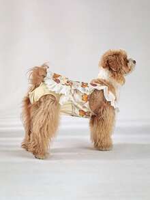 Cute Ruffle Design Dog Physiological Pants, Dog Diapers / Sanitary Menstrual Pants - Yellow - View 8
