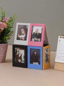 1/4/6/10/20pcs Multi-Color 3-Inch Magnetic Plastic Photo Frames, Magnetic Fridge Stickers For Instant Camera Photos And Mini Cards Display, Personalized Home Fridge Decor, Gift For Friends - Multicolor - View 12