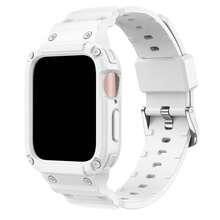 1pc Glacier Integrated Full Coverage Protective Band Compatible With Apple Watch, 42mm 46mm 38mm 40mm 41mm 44mm 45mm, Breathable TPU Sports Strap For Apple Watch Series 10/9/8/7/6/5/4, Suitable For Summer, Unisex - Multicolor - View 7