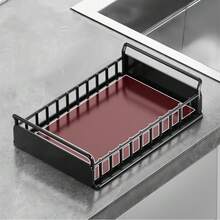 Küchenschrank-Organizer, 2-stufiger Spülbecken-Organizer mit 2 Schiebeschubladen, höhenverstellbares Unterspülregal, ausziehbares Gewürzregal aus Metall für Küchen-Badezimmer