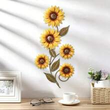 Colorful Metal Sunflower Wall Art - Rust-Proof Outdoor Decor For Garden, Fence & Patio