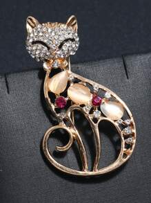 قطعة واحدة من دبابيس الزينة على شكل بوم الحجر الكريم الجميل، إكسسوارات أنيقة وجذابة مرصعة بالراين ستون على شكل طيور النسر، للنساء والرجال، للملابس والربطات والقبعات والحقائب والأحزمة، دبوس تزييني للحفلات والمناسبات اليومية