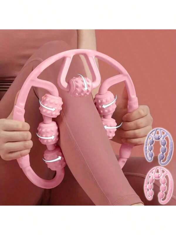 Massage Roller Anti-Cellulite Massager Body Leg Slimming Roller Yoga Training Device U-Shaped Pilates Muscle Relaxation Roller (Water Drop Roller)