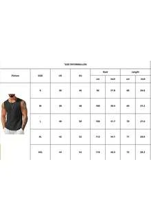 Men's Ribbed Knit Tank Tops Casual Solid Color Sleeveless T-Shirt Workout Training Bodybuilding Tops Streetwear - Black - View 5