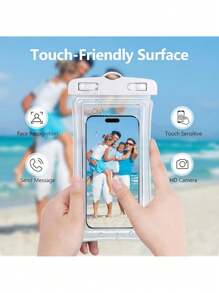 2 Custodie impermeabili universali per telefono, custodie per telefono IPX8 impermeabili (fino a 7 pollici) per 15/14/13 Galaxy S23/S22/S21, sacchetti impermeabili per telefono per vacanza, spiaggia, crociera ed elementi essenziali di viaggio