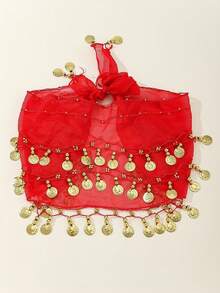 1 chiếc váy múa tua rua đính sequin cho nữ, khăn quấn hông tua rua cho múa bụng, váy tua rua đính sequin lấp lánh cho nữ, trang phục biểu diễn sân khấu, thích hợp cho mùa hè, mùa thu, Halloween. - Nhiều màu - Xem 9