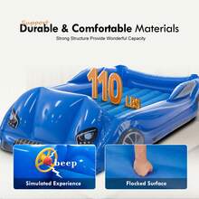 Kids Travel Air Bed Inflatable Toddler Air Mattress With Raised Sides - Màu xanh đậm - Xem 7