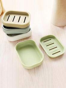 Semplice portasaponetta, vassoio di drenaggio per sapone, portasaponetta rettangolare in plastica, mensola portasaponetta da bagno, mensola portasaponetta minimalista, accessori da bagno, decorazioni natalizie per la casa, decorazioni natalizie per il bagno, accessori da cucina