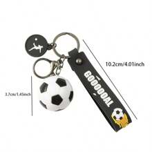 1pc Creative & Fashionable Football Shaped Keychain, Unisex Street Style Accessory, Suitable As Surprise Gift For Colleagues, Friends, Partner, Sports Fan Memorabilia