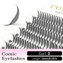 CoMango 240Fans C/D 漫画尖头睫毛扇 预制尖头睫毛嫁接 单根/混合 8-15mm 适用于动漫睫毛妆容 睫毛簇、睫毛束、单根睫毛、假睫毛 - 卡其色 - 查看 23