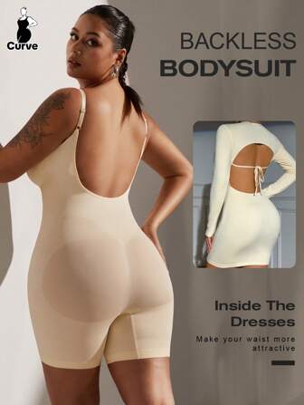1PC Plus Size Women's Shapewear Corset Backless Sexy Micro Shape Plus Size One-Piece Shapewear Summer