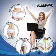 Sleepavo Memory Foam Cooling Gel Seat Cushion For Office Chair Back And Butt Pillow For Sciatica Tailbone Coccyx Hip Pain Relief Portable Padded Lumbar Support Pillow For Coccyx - 肉凍 - 查看 4