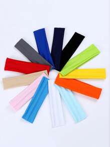 Bandeau de sport extérieur, bandeau absorbant la sueur pour le fitness et la course, casual, simple, , à haute élasticité et respirant, bandeau de couleur bonbon, bandeau de yoga absorbant la sueur, bandeau turban