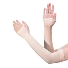 Solid Color Ice Silk Arm Sleeves, Summer Cooling Sun Protection For Outdoor Activities Like Running, Fishing And Halloween - gừng - Xem 2