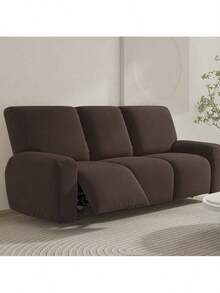 4-Trozo Funda Sofá Reclinable Elástica Y Dividida,Funda para Sillon Impermeable,Antideslizante.Elástico y Lavable - Café integral - Ver 10