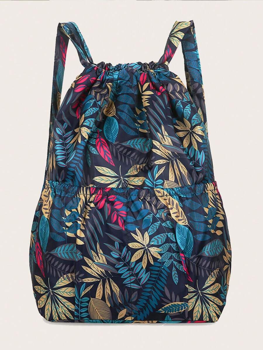 Drawstring Backpack Large Capacity Versatile Lightweight Outdoor Travel Sports Backpack For Moms And Students - Multicolor - View 1