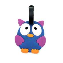 1pc/3pcs Cartoon Cat/Owl Luggage Tag Pendant, Unisex Travel Airplane ID Card Anti-Loss Name Tag