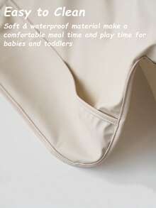 1pc Soft PU Long-Sleeved Waterproof Feeding Bib, Baby Bibs Plain Color, Long Sleeve Feeding Bib, Reverse Wear, Solid Color, Smock For Baby And Toddler Bib Suit