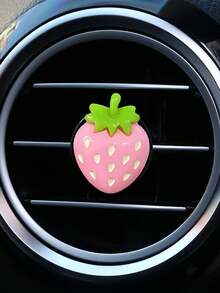 1件装汽车出风口装饰可爱草莓汽车空调装饰