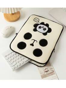 1pc 11/13/15-Inch Cartoon Embroidered Panda Ipad Inner Liner Bag Laptop Bag Apple Pro Storage Bag, Suitable For Girls And Students School Supplies,Back To School