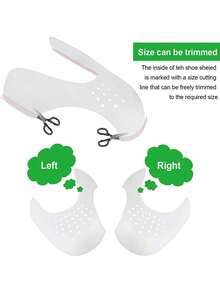 2 pezzi Protezione per pieghe, allungatore scarpa, supporto anti pieghe e grinze per scarpe sportive, protezione punta per scarpe sportive