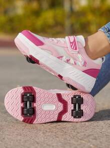 Patines de ruedas de moda y ligeros para principiantes - Diseño duradero y antideslizante perfecto para actividades al aire libre, ideal tanto para niños como para niñas