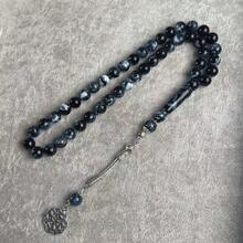 1pc Classic Ink Flower Acrylic Resin Bracelet, Suitable For Daily Wear By Men - Beads - View 2