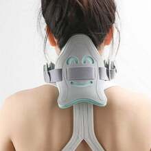 Adjustable Cervical Traction Device Posture Corrector Cervical Collar Neck Braces Support Stretcher Spine Protector Pain Relief - Blue - View 4