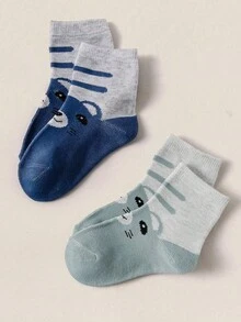 12 Pairs Boys Cartoon Dinosaur, Bear, Football Pattern Mid-Calf Socks, Fashion Casual Versatile, Skin-Friendly Soft Breathable, Suitable For Daily Wear, Holiday Gifts, Back-To-School, Random Color/Style - Multicolor - View 3