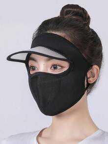 5 件装轻薄透气防晒面罩，带遮阳帽，适合女士，夏季可洗全脸遮光罩