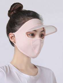 5 件装轻薄透气防晒面罩，带遮阳帽，适合女士，夏季可洗全脸遮光罩