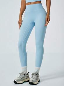 NcmRyu 1 套女士无缝弹力性感交叉后背运动文胸和紧身裤运动服套装 - 藍色 - 查看 6