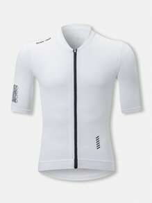 HISERWA 2025 Pro Team Premium Quality Cycling Jersey For Men, Contrast Color Design, Outdoor Sports Cycling Apparel For Spring/Summer, Made Of Nylon High Elastic Soft Fabric, Quick Dry, Breathable, Professional Bicycle Short Sleeve Outfit With Reflective Strips, Suitable For All Seasons Outdoor Cycling