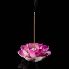 1pc Ceramic Lotus Flower Incense Burner, Incense Holder, Floral Aroma Diffuser, Spiritual Relaxation Home Decor, Suitable For Home, Office, Bedroom, Living Room, Multiple Colors Available - Lotus Incense Holder - View 9