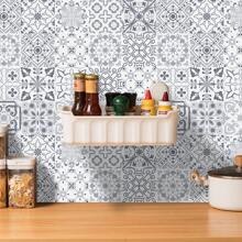 20 Peças/Conjunto 20 x 20 cm Adesivos à prova de óleo de estilo Mandala cinza e branco para cozinha, Adesivos à prova d'água autocolantes para azulejos de fogão com canto flexível, Decoração com padrão geométrico para decoração de sala, decoração de casa, decoração de sala de estar, papel de parede, decoração de cozinha, arte de parede, acessórios de cozinha, itens de cozinha, decoração de parede, adesivos de parede, adesivo de parede