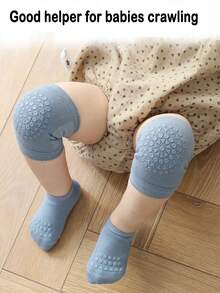 3pcs/Set (Knee Pads + Non-Slip Leg Warmers) Random New Style Kids Breathable Knee Pads & Baby Non-Slip Floor Crawling Leg Warmers Suit, Baby Knee Protection For Toddlers