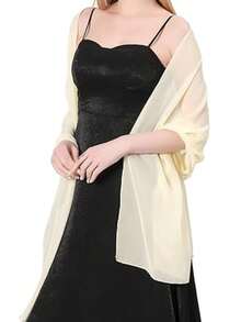 雪纺披肩围巾，适合新娘婚礼派对晚礼服和特殊场合礼服