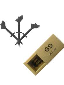 10° TEE MAX Rhombic Golf Tees Adjustable Height 10° Diagonal Insert Golf Ball Holder Reduces Rotation Increases Distance Speed G - Black - View 1