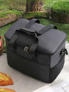 1 pièce Grand sac isotherme, sac glacière, pack de glace épais, sac boîte à lunch pratique, sac de pique-nique de camping en plein air, indispensable pour la rentrée scolaire! - Multicolore - Voir 2