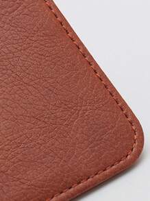 1pc Vertical Fashionable Simple PU Leather Men's Mini Lightweight Business Card Holder Business Multi Slot Card Bag Cover Eessential For Men