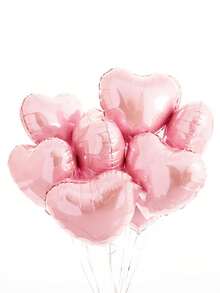 AFYPRTY 10/20pcs 18 Inch Light Pink Heart Aluminum Foil Balloon Suitable For Festive Party Room Decoration Supplies Mother's Day Valentine's Day Outdoor Event Planning Decorations, Back To School Valentine Day - Baby Pink - View 4