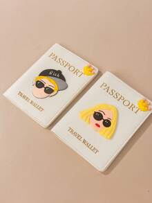 1pc Matte Finish Pu Material Travel Passport Cover With World Map & Letter Print And Fixed Design Passport Holder Passport Case Passport Wallet Passport Bag For Holiday For Vacation Passport Pouch For Flight For Back To School For Men And Women Travel Essentials Travel Accessories Valentine's Day SummerFor Travel Lightweight