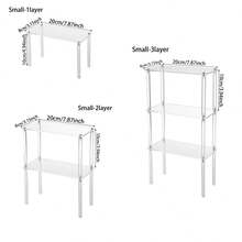 1pc Acrylic Multi-Layer Shelf Display Stand For Collectibles, Cosmetics, Perfume, Desktop Organizer - Clear - View 3
