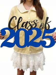 2025 届木制标志毕业装饰蓝色 2025 届毕业照拍摄道具 2025 届毕业典礼木制标志毕业派对装饰 - 家居装饰 - 派对装饰 - 房间装饰 - 藍色 - 查看 1