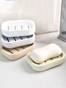 Semplice portasaponetta, vassoio di drenaggio per sapone, portasaponetta rettangolare in plastica, mensola portasaponetta da bagno, mensola portasaponetta minimalista, accessori da bagno, decorazioni natalizie per la casa, decorazioni natalizie per il bagno, accessori da cucina
