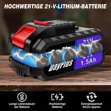 Vandise 21V Cordless Drill/Driver Set With 2x1500mAh Batteries, 25+1 Torque Levels, 45Nm Max, 2-Speed Gearbox, LED Lighting – Power Tool With Accessories, Practical Storage Box & Keyless Drill Chuck (3/8'') For DIY Projects, Household And Garden - trắng - Xem 5