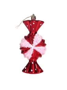 26pcs/Set New Christmas House Shaped Assorted Plastic Ball Candy Ornaments Decoration Set