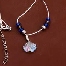 1 pieza Collar con colgante de piedra preciosa y concha, diseño de amor y espacio profundo Rafayel, para mujeres y hombres, regalo y joyería de cosplay